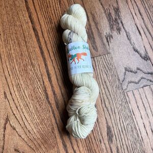 Teeny Button Studio Cream Yarn Skein Soft Sport Weight Superwash Merino Wool
